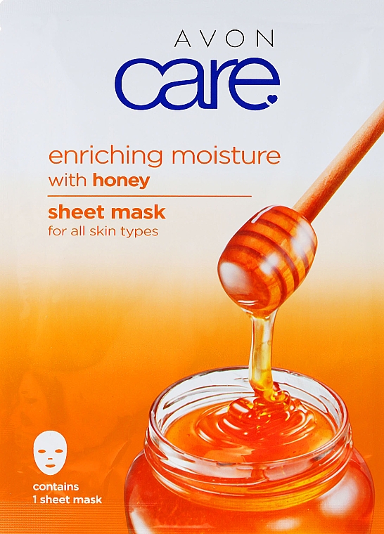 Pflegende Gesichtsmaske mit Honig - Avon Care Enriching Moisture Sheet Mask With Honey — Bild N1