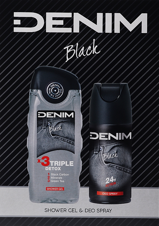 Denim Black - Duftset (Duschgel/250ml + Deo Spray/150ml) — Bild N1