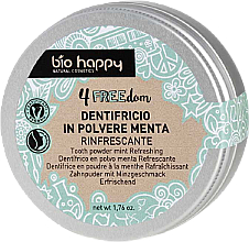 Düfte, Parfümerie und Kosmetik Zahnpulver - Bio Happy 4FREEdom Refreshing Tooth Powder Mint