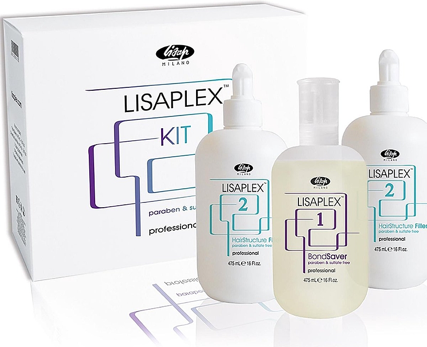 Haarpflegeset - Lisap Lisaplex Intro Kit (h/fluid/475ml + 2xh/filler/475ml) — Bild N1