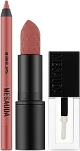 Düfte, Parfümerie und Kosmetik Set - Mesauda Milano Kit Lip Boutique (Lippenstift 3g + Lipgloss 2ml + Lippenkonturenstift 0.8g)