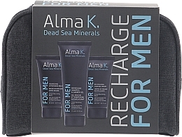 Set - Alma K. Recharge Travel Kit For Men (sh/gel/75ml + ash/balm/40ml + sh/balm/40ml bag) — Bild N2