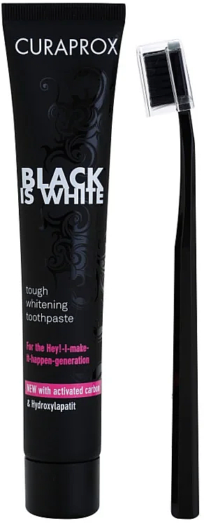 Mundpflegeset - Curaprox Black Is White (Zahnpasta 90ml + Zahnbürste 1St.) — Bild N1