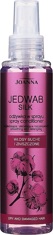 Glättender Conditioner im Spray für trockenes und strapaziertes Haar - Joanna Jedwab Silk Smoothing Spray — Bild N1