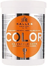 Maske für gefärbtes Haar mit Leinöl und UV-Filter - Kallos Cosmetics Color H.Mask with lins.Oil.Uv Filte Mask — Bild N3