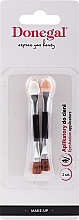 Düfte, Parfümerie und Kosmetik Doppelseitiger Lidschattenapplikator mit Pinsel schwarz 2 St. - Donegal Eyeshadow Brush
