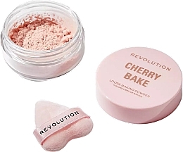 Loses Pulver - Makeup Revolution Y2K Baby Cherry Bake Loose Powder And Puff  — Bild N1