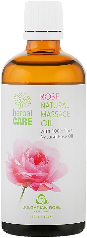 Massageöl für den Körper mit natürlichem Rosenöl - Bulgarian Rose Herbal Care — Bild N1