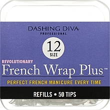 Nageltips French Wrap - Dashing Diva French Wrap Plus White 50 Tips Size 12 — Bild N1