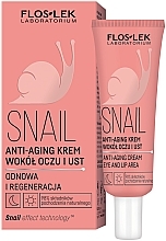 Creme für Augenpartie und Lippen - Floslek Snail Anti-Aging  — Bild N1