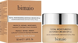 Feuchtigkeitsspendende Schutzcreme für das Gesicht SPF20 - Bimaio Total Moisturizing Defense Cream — Bild N2