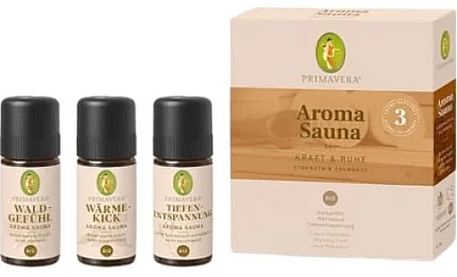 Aromaöl-Set 3 St. - Primavera Organic Strength & Calmness Aroma Sauna Set — Bild N1