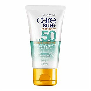 Feuchtigkeitsspendende Sonnenschutzcreme für Gesicht und Körper - Avon Care Sun+ Shine Control Sun Cream SPF 50 — Bild N1