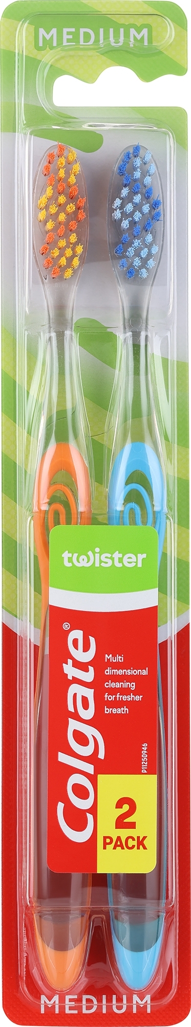 Zahnbürsten Twister, medium Härtegrad, orange + blau - Colgate Twister Medium — Bild 2 St.