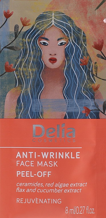 Anti-Falten-Gesichtsmaske - Delia Cosmetics Pell-Off Face Mask — Bild N1