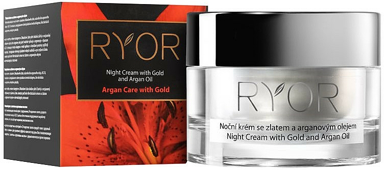 Nachtcreme für das Gesicht mit Gold und Arganöl - Ryor Night Cream With Gold And Argan Oil — Bild N1