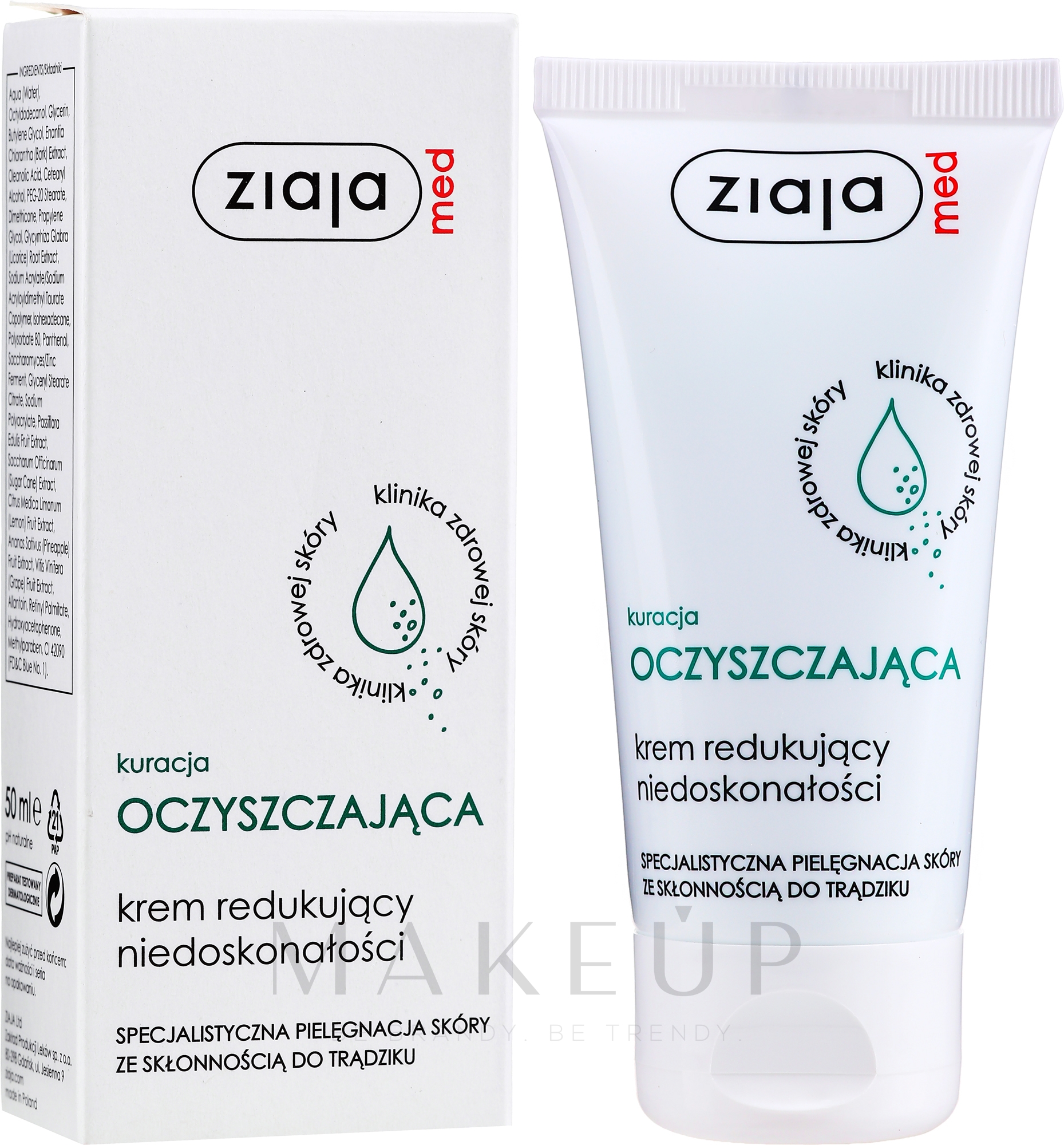 Antibakterielle Gesichtscreme gegen Akne und Seborrhoea - Ziaja Med Antibacterial Cream — Bild 50 ml