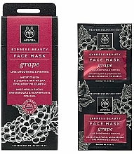 Düfte, Parfümerie und Kosmetik Anti-Falten Gesichtsmaske mit Traubenextrakt - Apivita Express Beauty Face Mask Grape
