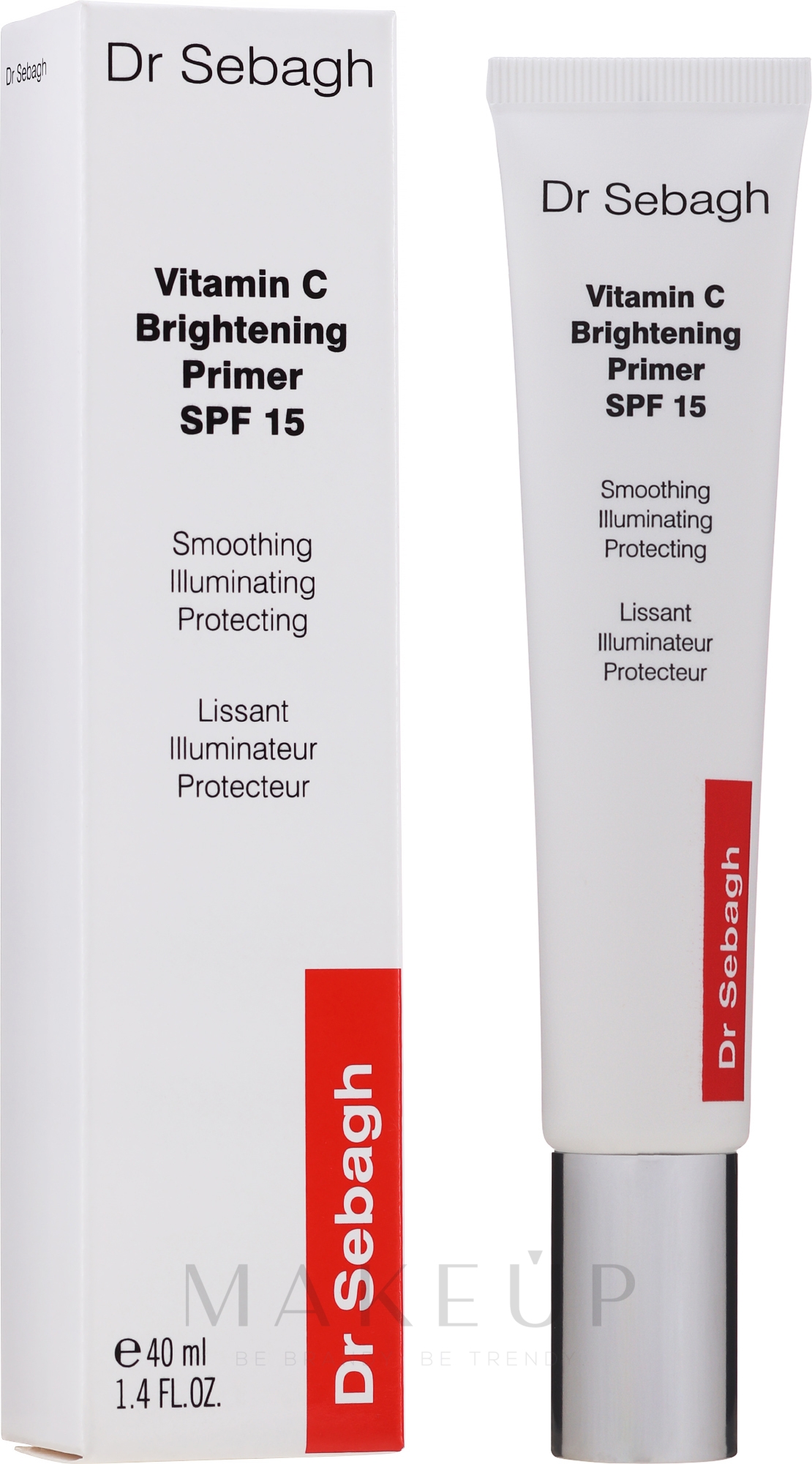 Feuchtigkeitsspendende und schützende Primer-Creme mit Vitamin C SPF 15 - Dr Sebagh Vitamin C Brightening Primer SPF 15 — Bild 40 ml