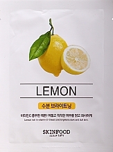 Erfrischende und feuchtigkeitsspendende Tuchmaske mit Zitronenextrakt - SkinFood Beauty in a Food Mask Sheet Lemon — Bild N1