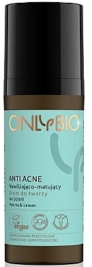 Feuchtigkeitsspendende und mattierende Tagescreme gegen Akne Matcha & Lewan - Only Bio Anti Acne Moisturizing And Matting Face Cream  — Bild N1