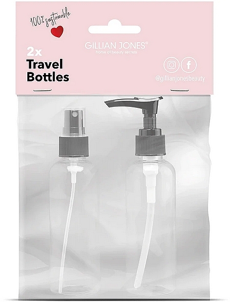 Plastikflasche mit Sprüher und Spender 2 St. - Gillian Jones Travel Size Bottles 100ml  — Bild N1