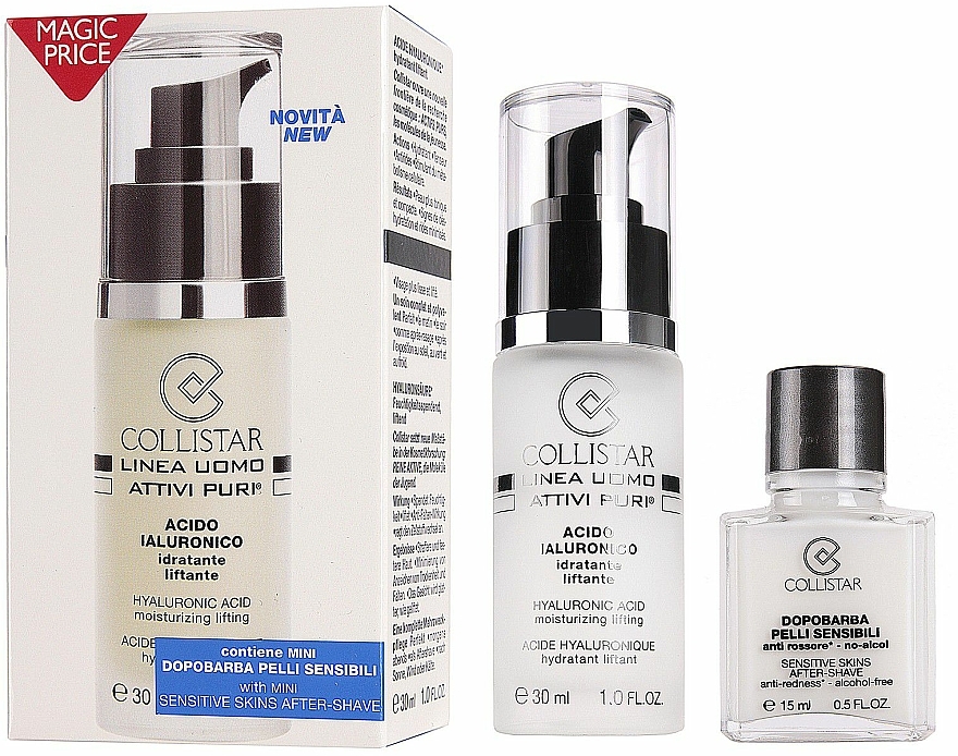 Set - Collistar Linea Uomo Acido Ialuronico (ser/30ml + a/sh/balm/15ml)