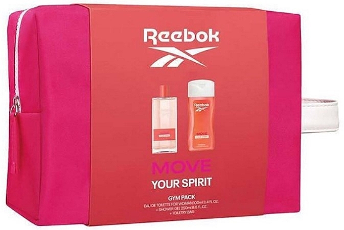 Reebok Move Your Spirit  - Duftset (Eau de Toilette 100ml + Duschgel 250ml + Kosmetiktasche 1 St.)  — Bild N1