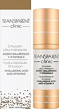 Feuchtigkeitsspendende Gesichtsemulsion mit Hyaluronsäure und Vitamin E - Transparent Clinic Moisturizing Emulsion — Bild N2