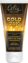 Düfte, Parfümerie und Kosmetik Luxuriöse Hand- und Nagelcreme - Celia De Luxe Gold 24K Luxurious Hand & Nail Cream