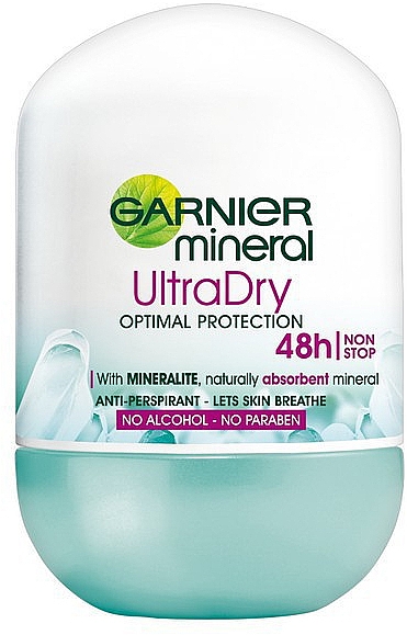 Deo Roll-on Antitranspirant - Garnier Mineral Deodorant UltraDry 48h  — Bild N1