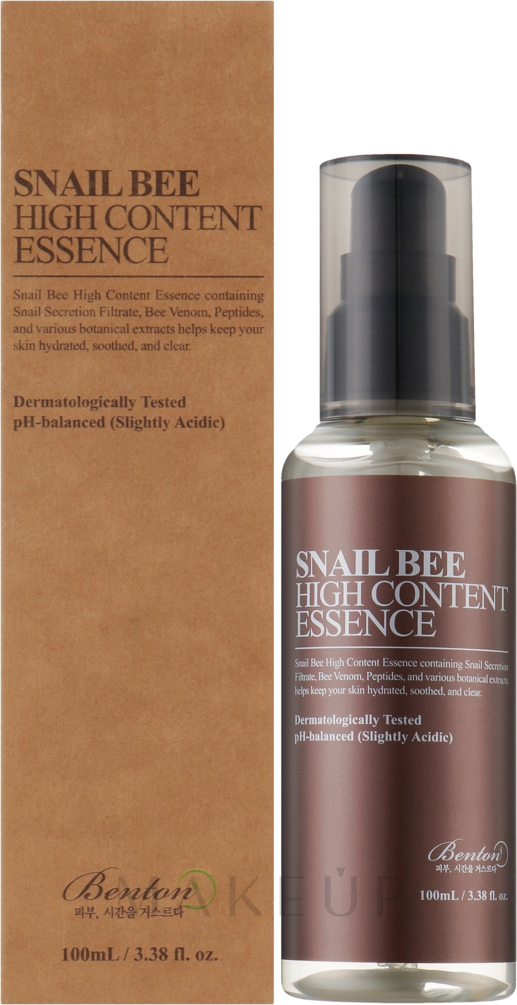 Gesichtsessenz mit Schneckenschleimfiltrat und Bienengift - Benton Snail Bee High Content Essence — Bild 100 ml