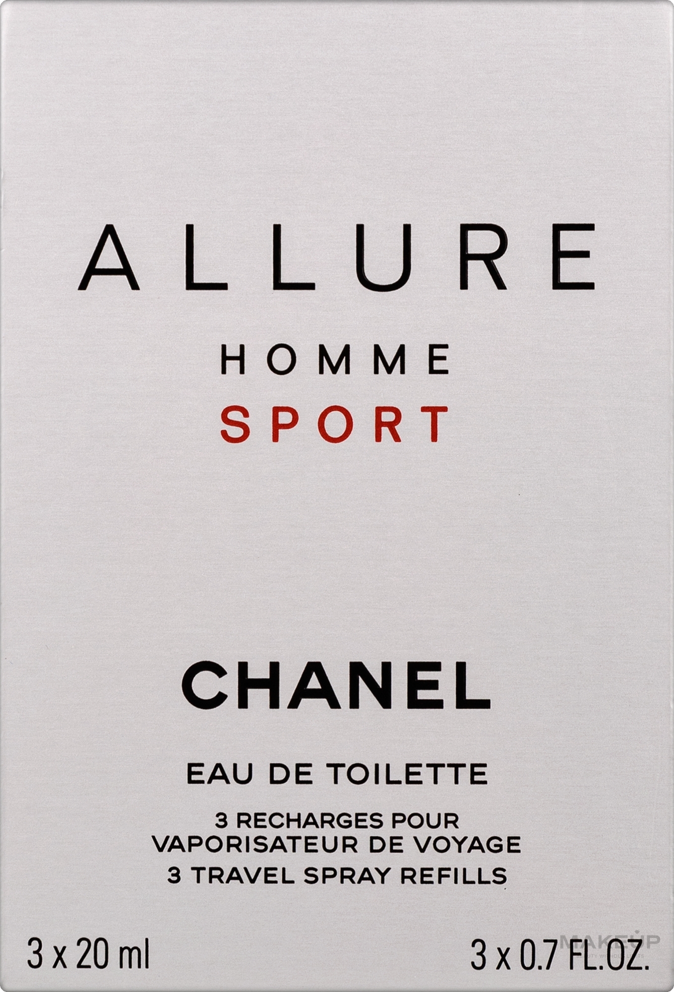 Chanel Allure Homme Sport - Eau de Toilette (3x20ml Refill) — Bild 3 x 20 ml