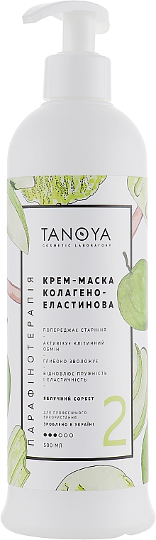 Creme-Maske Kollagen-Elastin Apfelsorbet - Tanoya Parafinoterapia — Bild N3