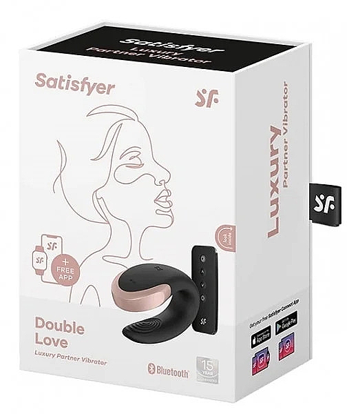 Vibrator für Paare schwarz - Satisfyer Double Love Luxury Partner Vibrator — Bild N2