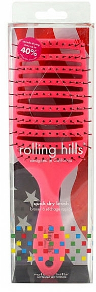 Bürste für schnelles Trocknen der Haare rosa - Rolling Hills Hairbrushes Quick Dry Brush Pink — Bild N1