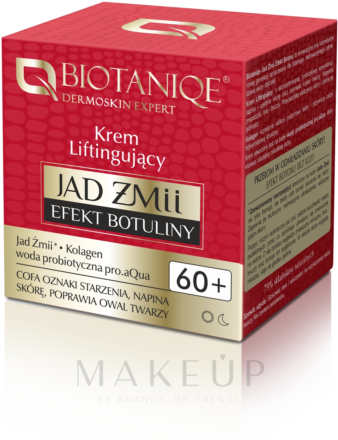 Straffende Gesichtscreme mit Kollagen 60+ - Biotaniqe Dermoskin Expert Viper Venom Botulin Effect Lifting Cream 60+ — Bild 50 ml