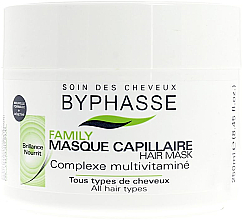 Düfte, Parfümerie und Kosmetik Nährende Haarmaske für mehr Glanz mit Multivitamin-Komplex - Byphasse Family Multivitamin Complexe Mask