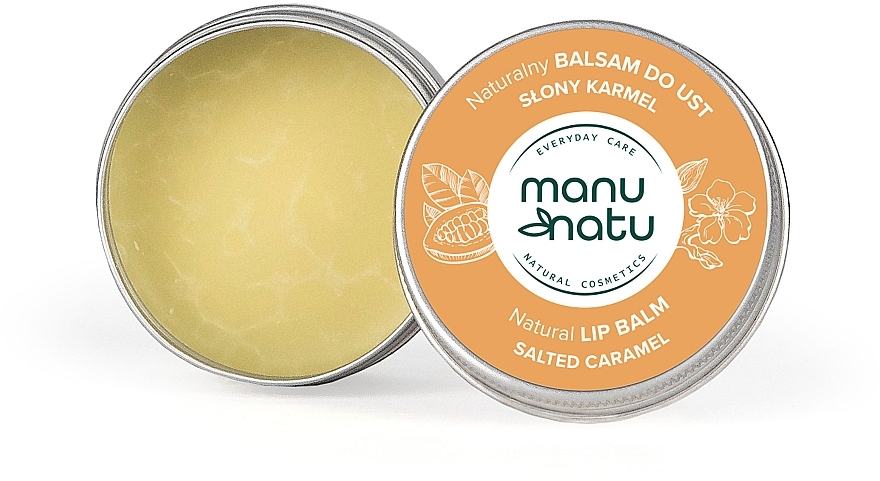 GESCHENK! Lippenbalsam Gesalzener Karamell - Manu Natu Natural Salted Caramel Lip Balm — Bild N1