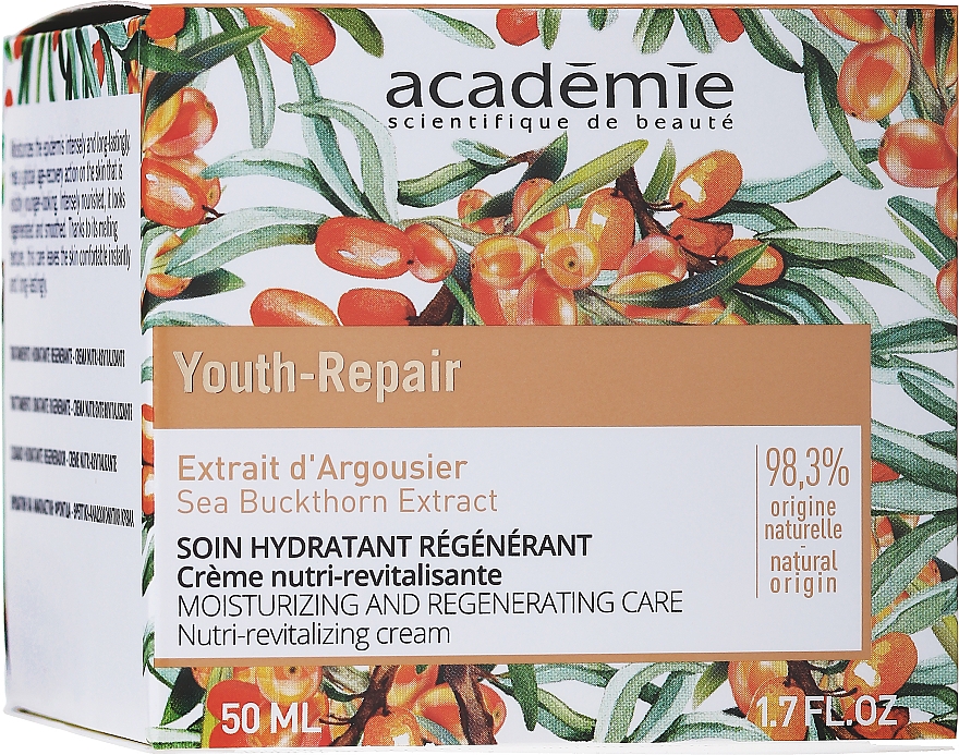 Feuchtigkeitsspendende und regenerierende Gesichtscreme - Academie Youth Repair Nutri-Revitilizing Cream — Bild N2