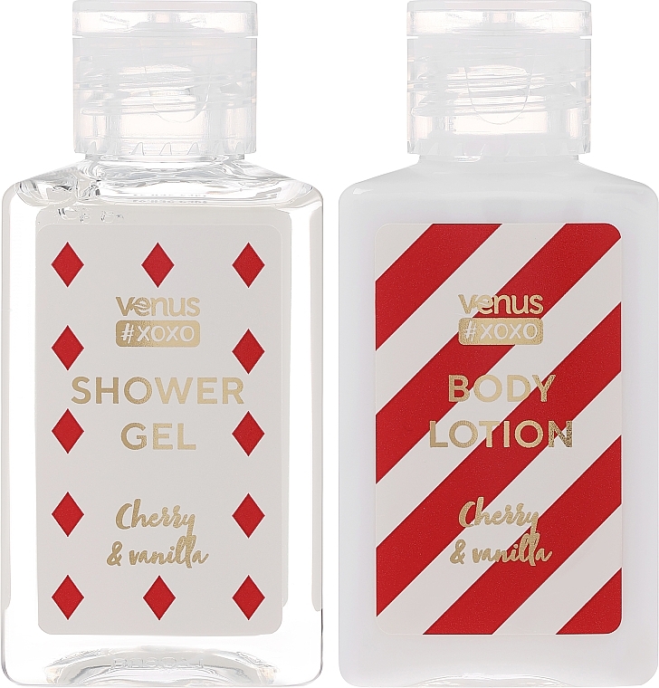 Set - Venus Xoxo Mini Christmas Candy Shop Cherry & Vanilla (sh/gel/50ml + b/lot/50ml) — Bild N2