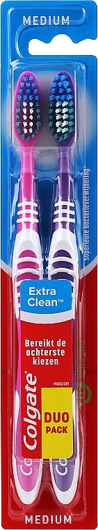 Zahnpflegeset mittel violett und dunkelrosa - Colgate Expert Cleaning Medium Toothbrush — Bild N1