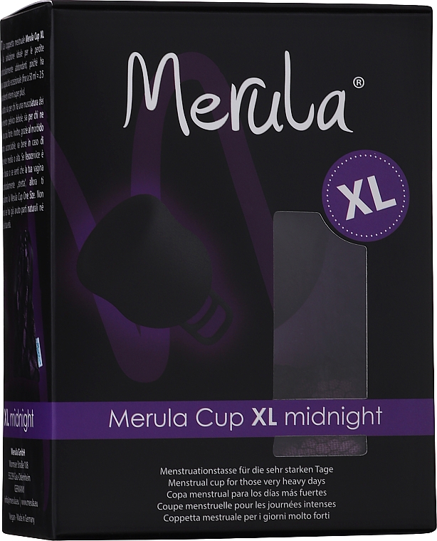 Universelle Menstruationstasse XL schwarz - MeLuna Menstrual Cup Midnight — Bild N1