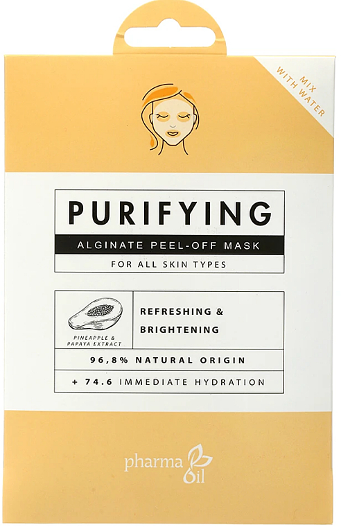 Aufhellende Alginatmaske für alle Hauttypen - Pharma Oil Purifying Alginate Mask — Bild N1