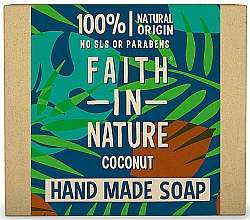 Handgemachtes Seifenstück aus Bio-Kokosnuss - Faith In Nature Coconut Hand Made Soap — Bild N1