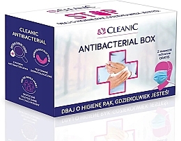 Düfte, Parfümerie und Kosmetik Set - Cleanic Antibacterial Box (wipes/3 pack + hand/gel/50ml + mask/2pcs)