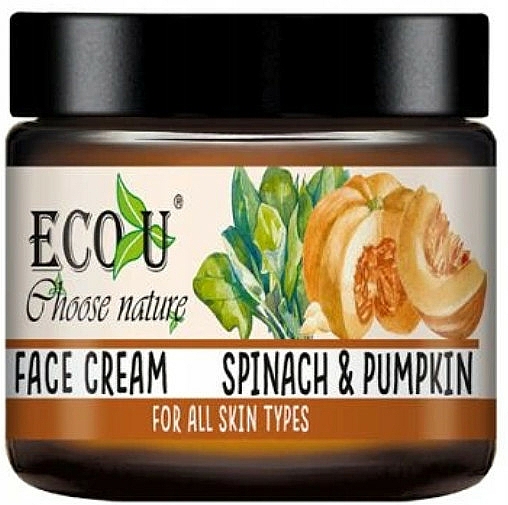 Feuchtigkeitsspendende Gesichtscreme mit Spinat und Kürbis - Eco U Pumpkins And Spinach Face Cream — Bild N1