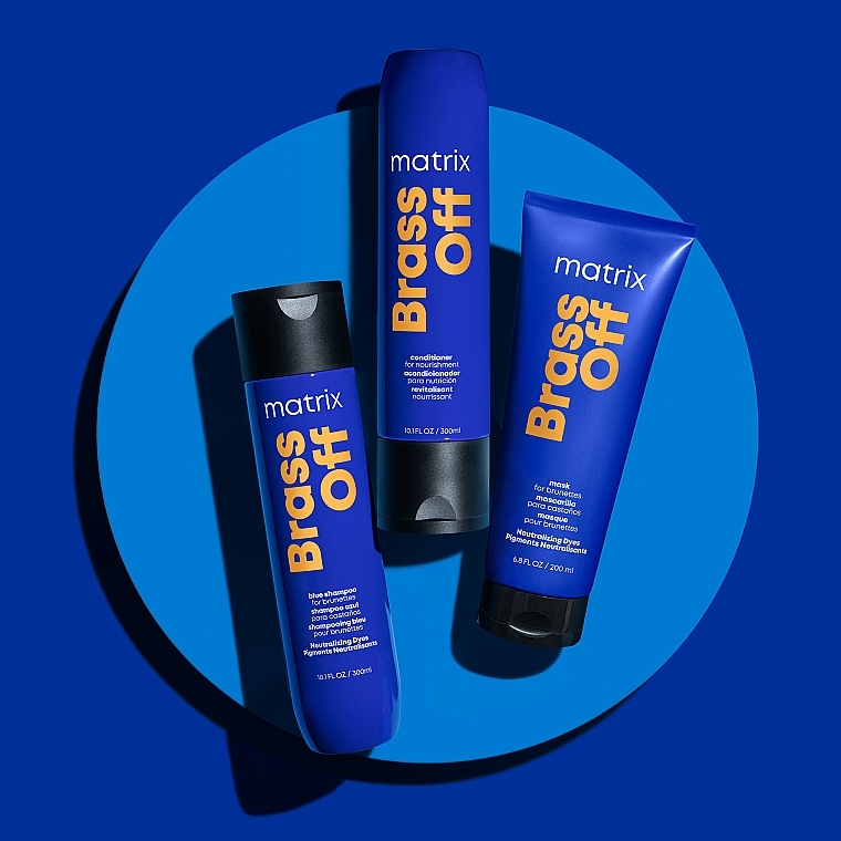 Farbneutralisierendes Shampoo für kühle Farbergebnisse - Matrix Total Results Brass Off Blue Shampoo For Brunettes — Bild N9