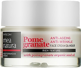 Düfte, Parfümerie und Kosmetik Anti-Aging-Gesichtscreme - Mea Natura Pomegranate 24H Anti-Ageing Face Cream Rich Texture