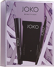Düfte, Parfümerie und Kosmetik Make-up Set (Mascara 9ml + Eyeliner 5g + Feuchttücher 15 St.) - Joko Makeup Beauty Box
